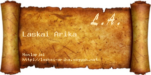 Laskai Arika névjegykártya